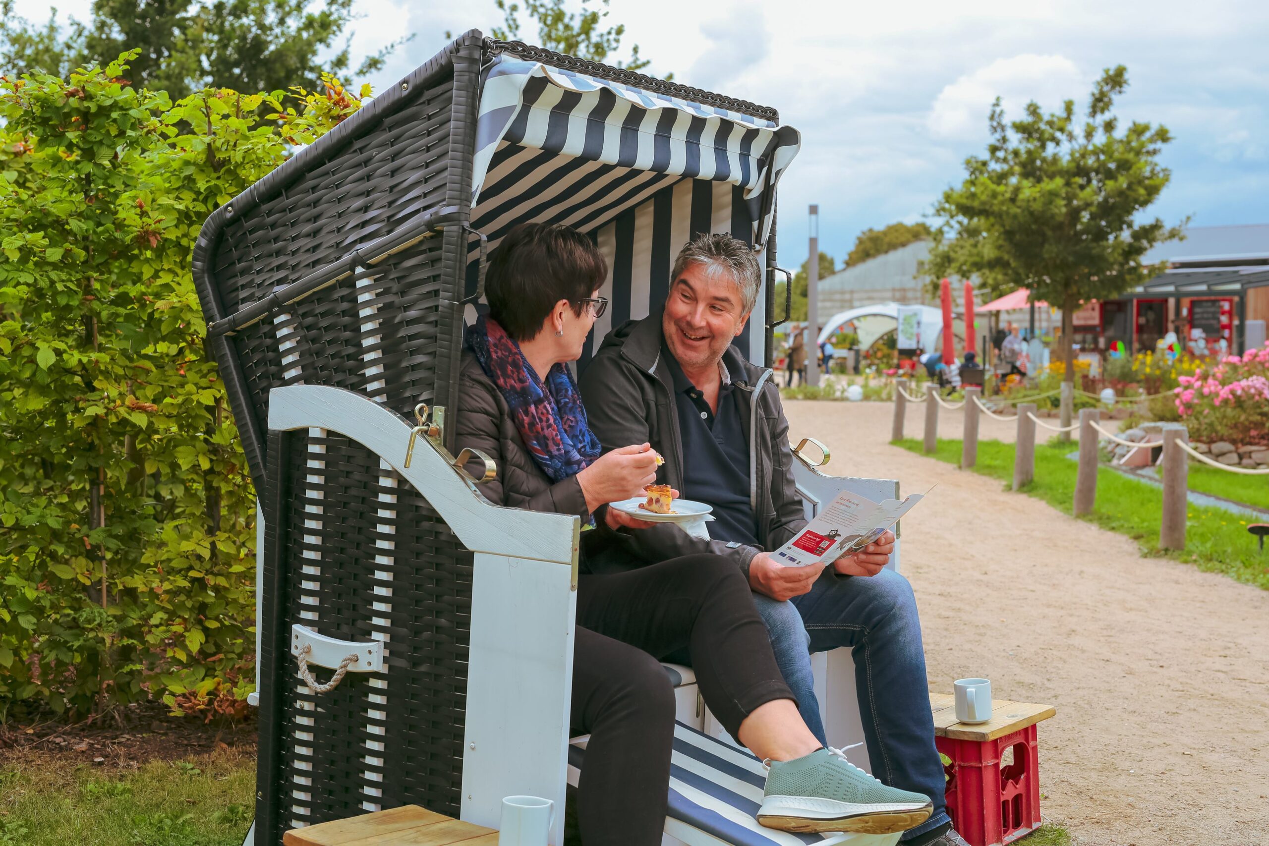 Pärchen im Strandkorb